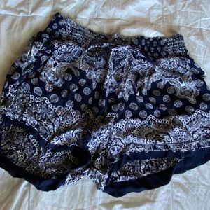 Blue Bandana Pattern Shorts